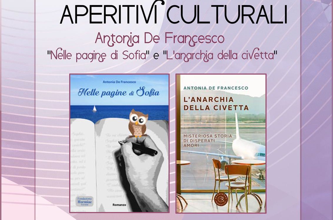 Formia / “Aperitivi culturali”: in villa comunale con i romanzi di Antonia De Francesco e tanti artisti