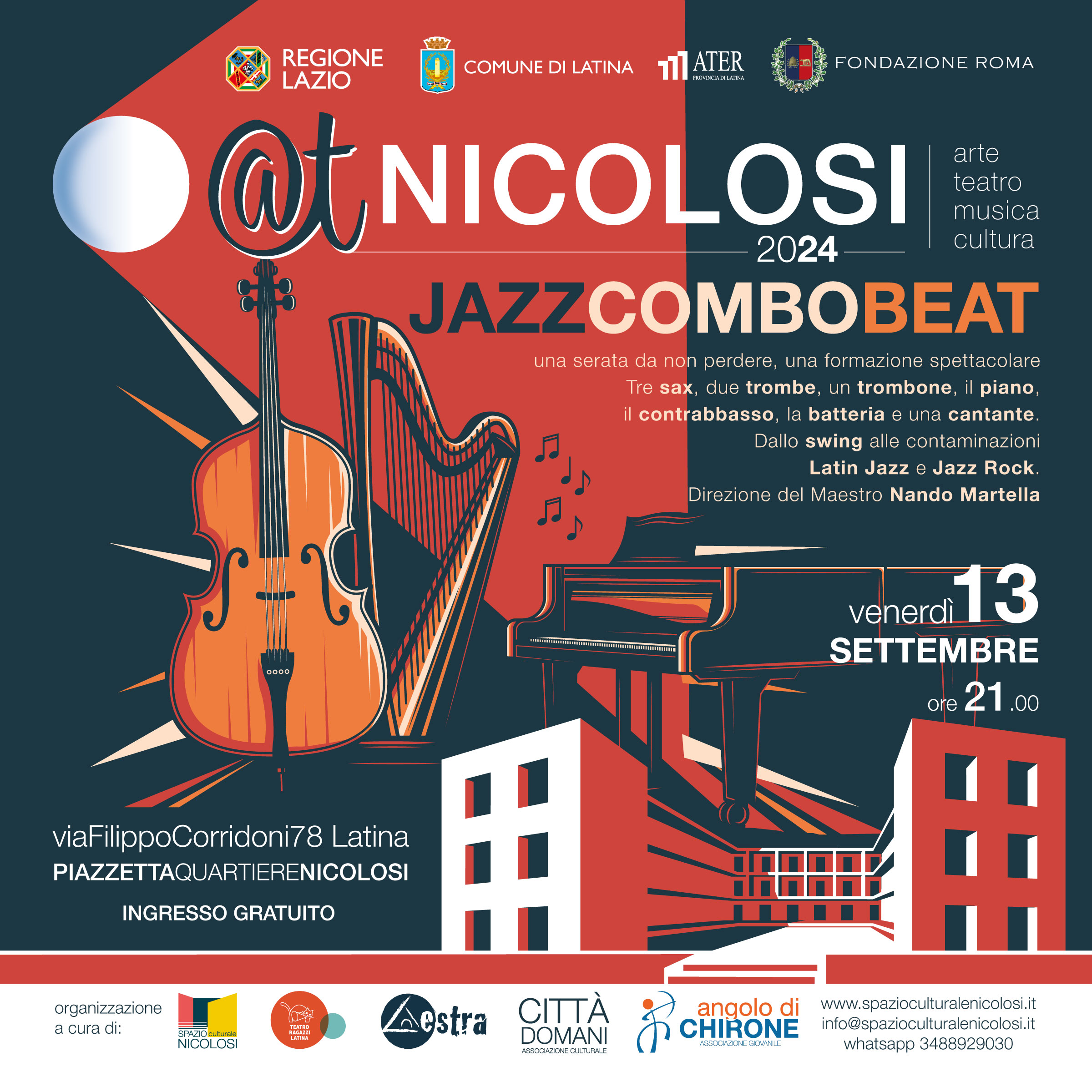 Latina / Jazz Combo beat e Soap, due serate di spettacolo in piazzetta nel Quartiere Nicolosi