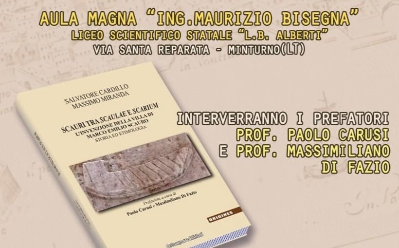 Minturno / “Scauri tra scaulae e scarium”, presentazione del saggio storico al liceo “Alberti”