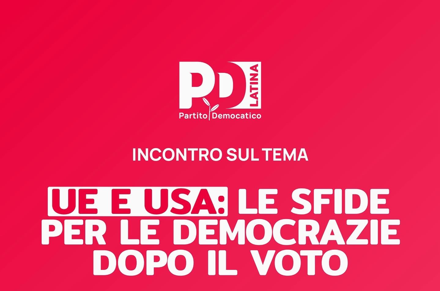 Latina / Primo appuntamento per il ciclo di incontri dedicato alla formazione politica del PD