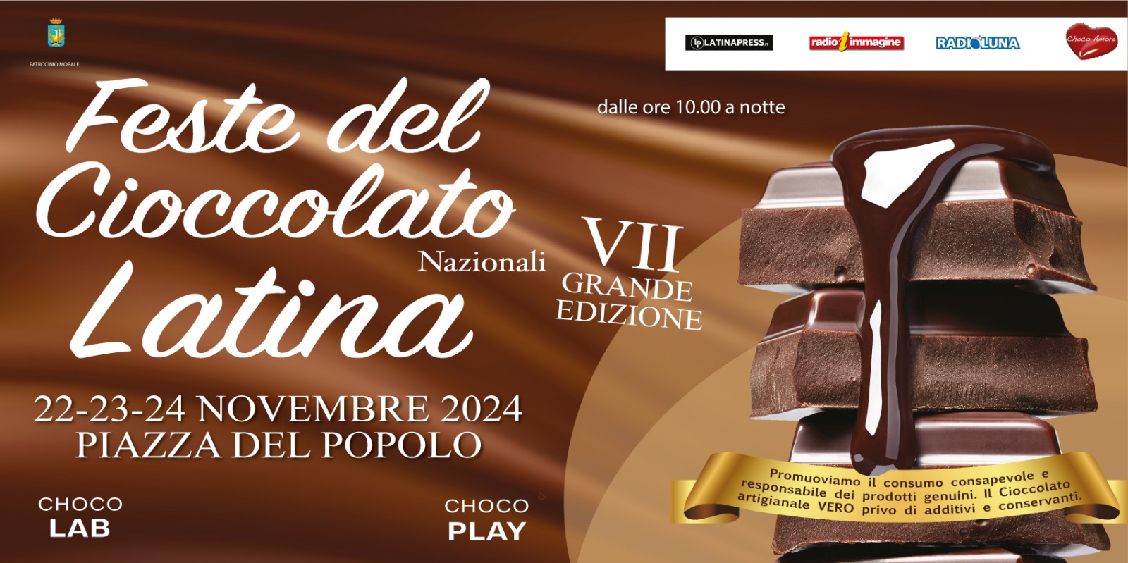 Latina / Festa del cioccolato artigianale, tutto pronto per la settima edizione in Piazza del Popolo