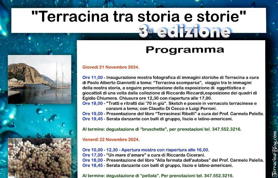 Terracina / Nuovo appuntamento con la terza edizione di “Terracina tra storia e storie”