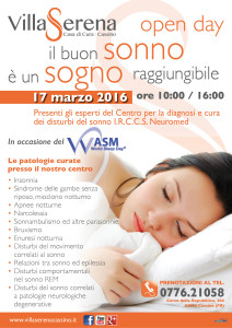 locandina sonno clinica villa serena