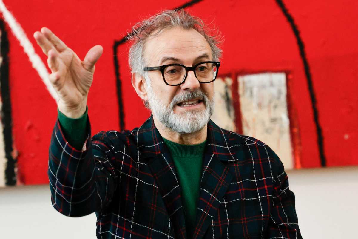 Lo chef Massimo Bottura in un evento pubblico