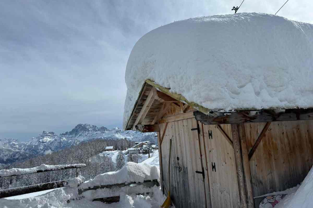 Neve sulle Dolomiti