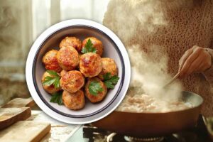 Ricetta in cucina per le polpette