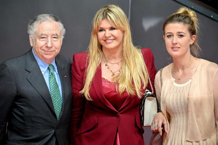 Jean Todt con Corinna Schumacher e la figlia Gina Maria