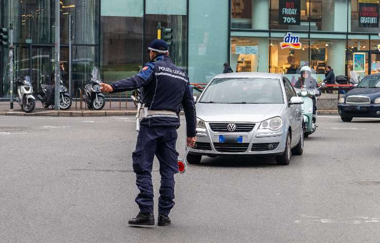 posto di blocco Polizia locale