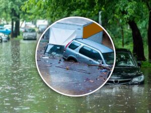 Veicoli travolti dall'acqua