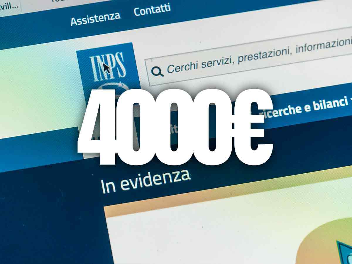 Avviso dell’Inps, poco meno di 4 mila euro sul tuo conto: come ottenerli