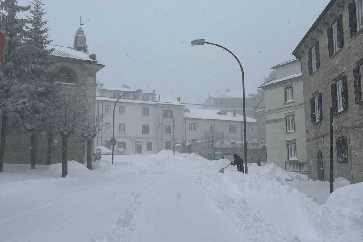 Nevicata al Centro Italia