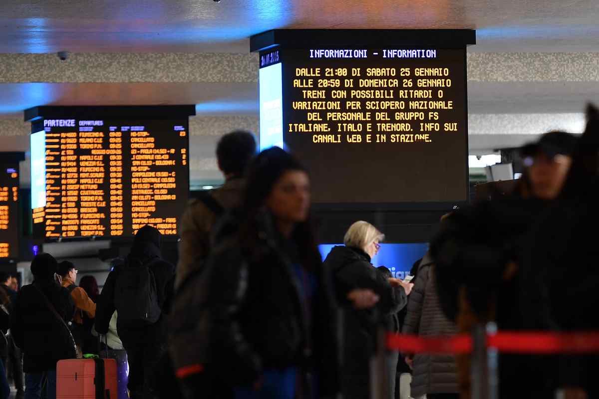 Sciopero dei treni a gennaio 2025 alla stazione di Roma Termini