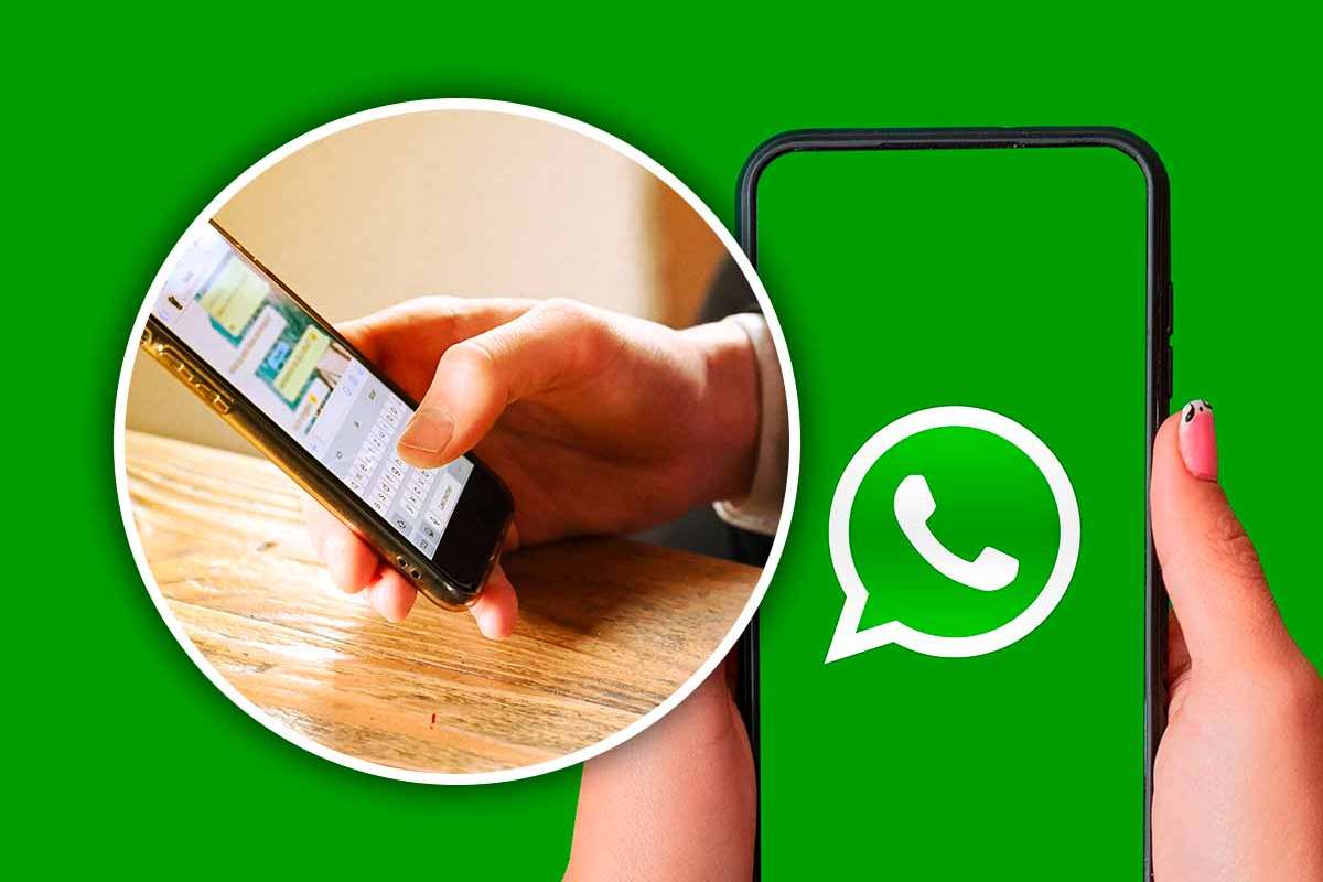 Schermo Whatsapp e chat aperta