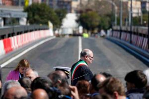 cerimonia riapertura del Ponte dell'Industria a Roma